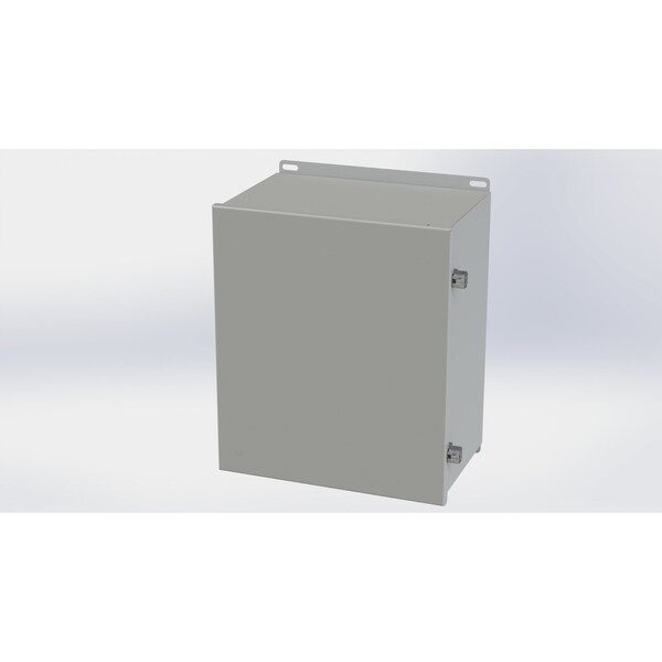 Screw Clamps Electrical Enclosures, 14.13 in H, 8 in D, 12 in W, NEMA 3R, 4, 12, 13, Carbon Steel